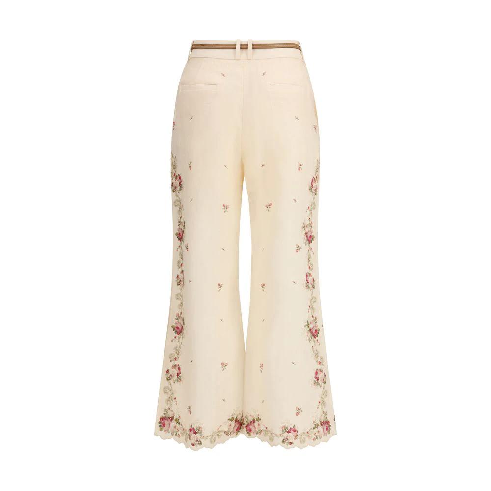 Zimmermann Sample Sale Zimmermann Beige Cotton Flared Pants - | Designer outlet