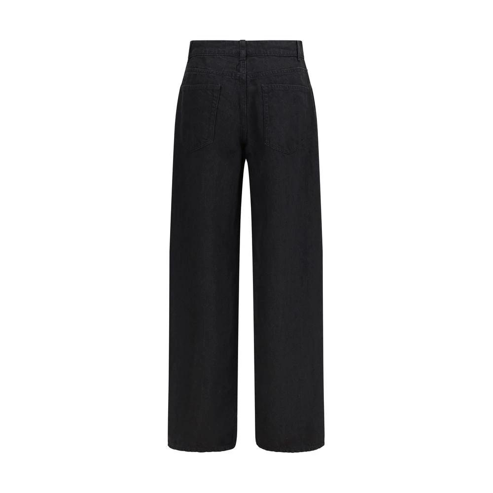 The Row Sample Sale The Row Black Linen Jeans Denim - | Designer outlet