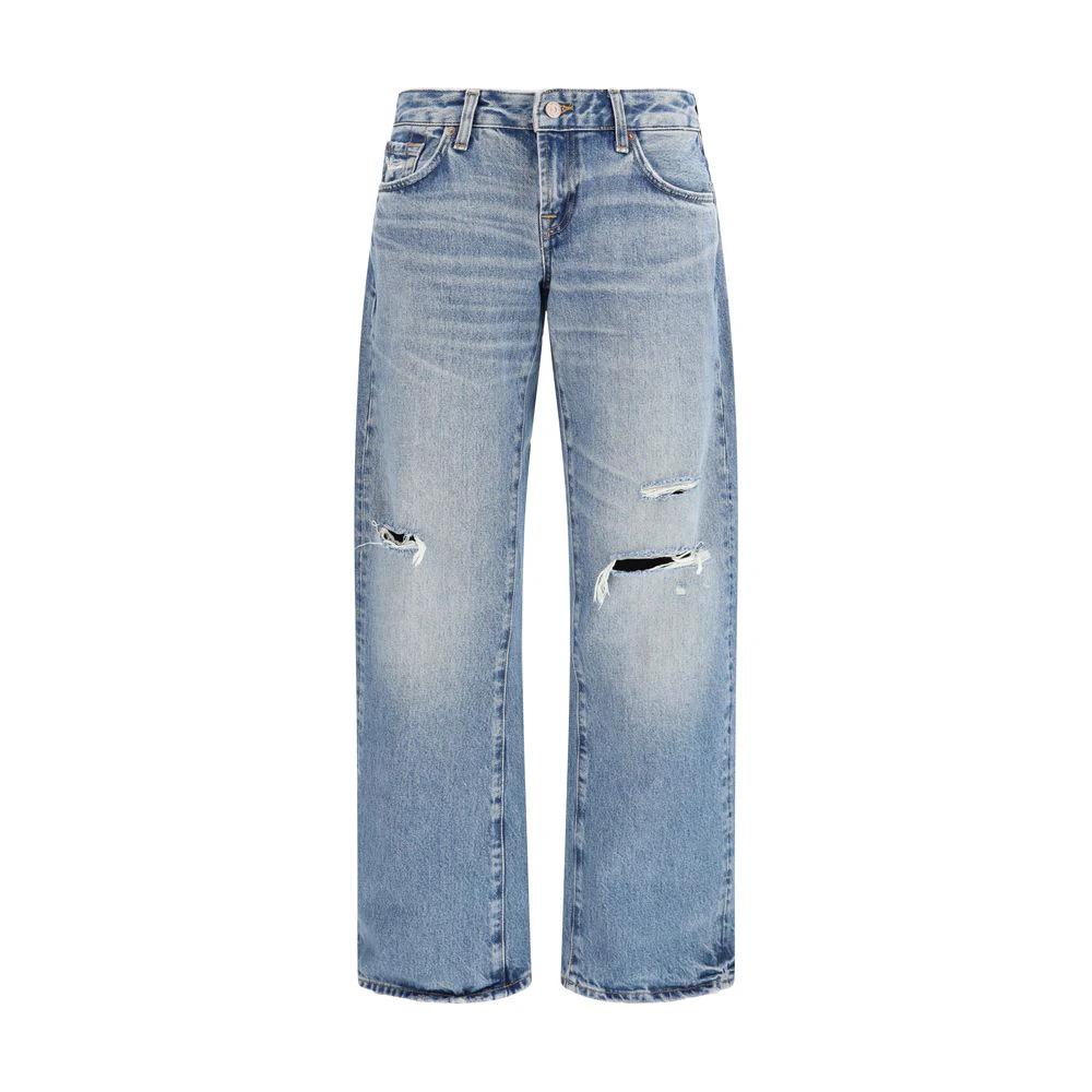 7FOR Sample Sale 7FOR Blue Cotton Straight-Leg Jeans - | Designer outlet