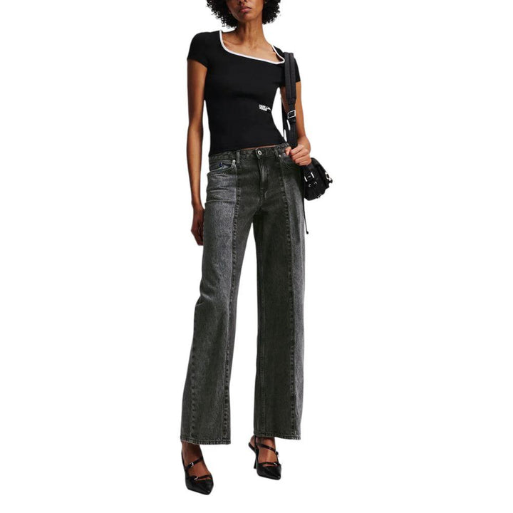 Karl Lagerfeld Sample Sale Karl Lagerfeld Black Cotton Relaxed Fit Jeans - | Designer outlet