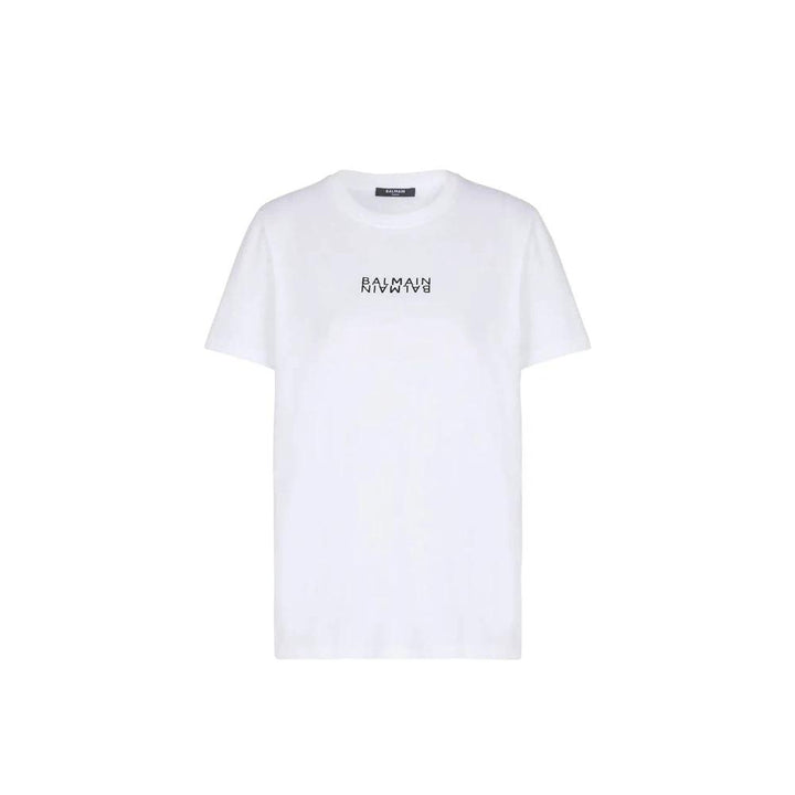 Balmain White Cotton T-Shirt