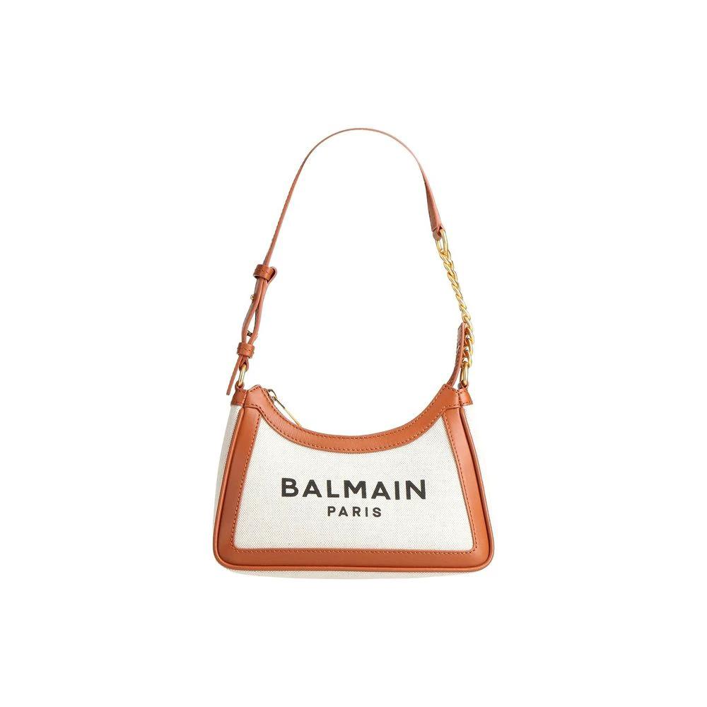 Balmain Sample Sale Balmain Brown Cotton Shoulder Bag - | Designer outlet