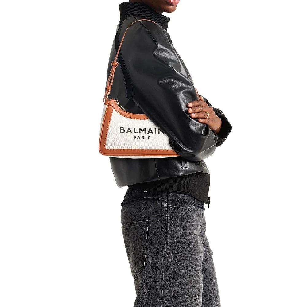 Balmain Sample Sale Balmain Brown Cotton Shoulder Bag - | Designer outlet