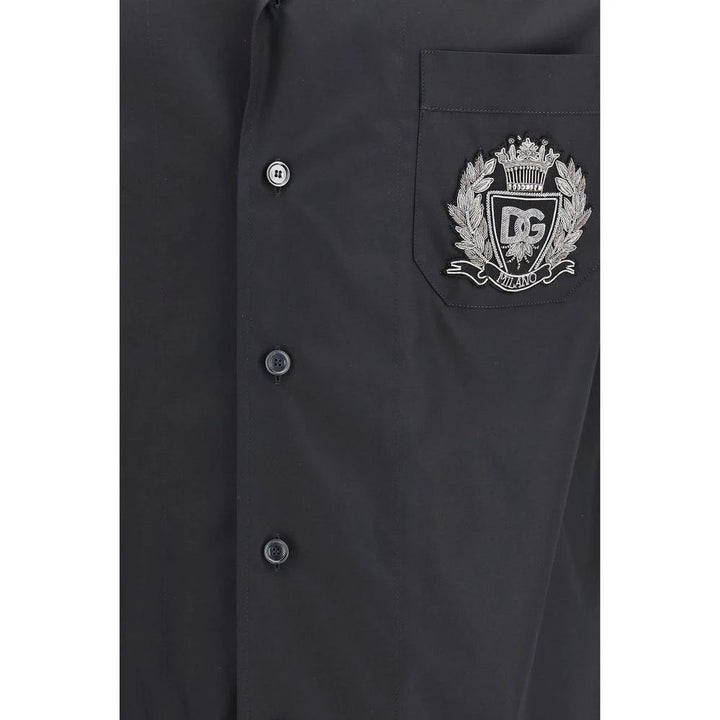 Dolce &amp; Gabbana Sample Sale Dolce &amp; Gabbana Black Cotton Shortsleeve Shirt - | Designer outlet