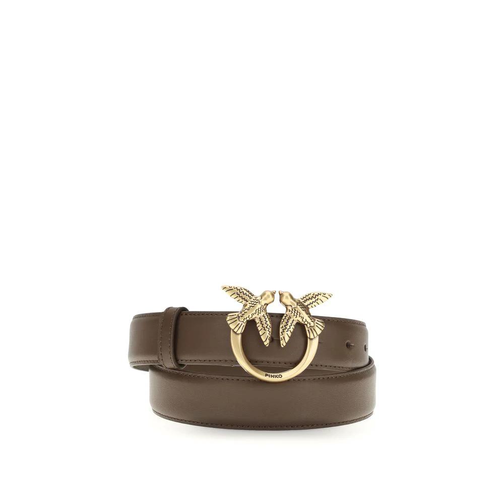 PINKO Sample Sale PINKO Brown Calf Leather Bos Taurus Regular Belt - | Designer outlet