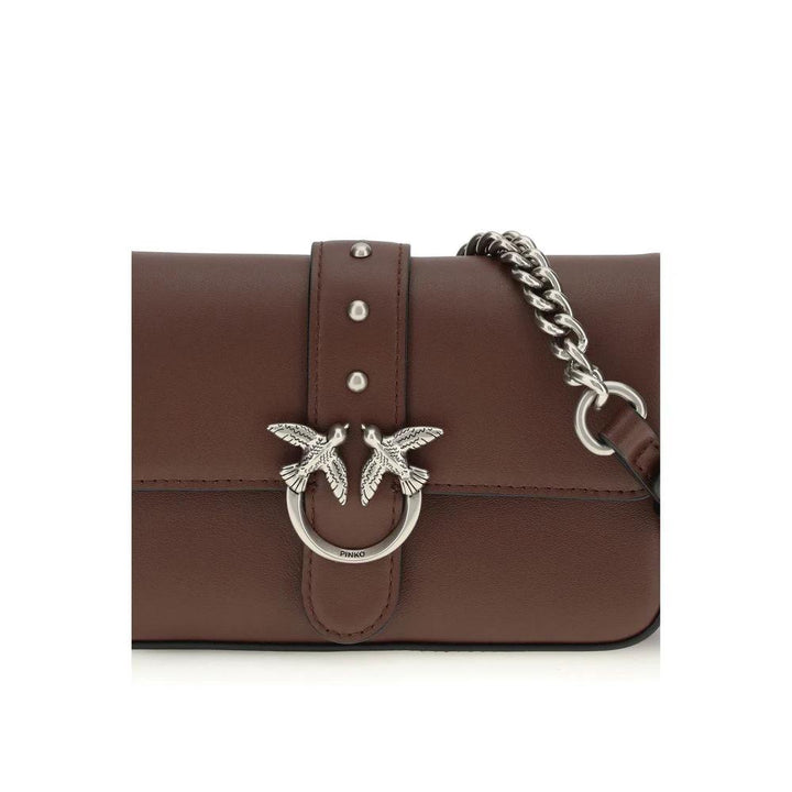 PINKO Sample Sale PINKO Brown Calf Leather Bos Taurus Shoulder Bag - | Designer outlet