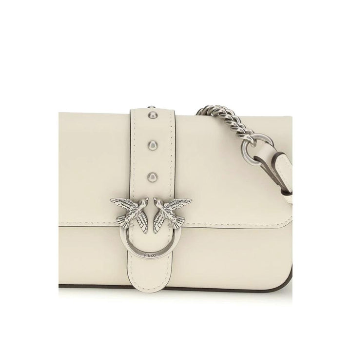 PINKO Sample Sale PINKO White Calf Leather Bos Taurus Shoulder Bag - | Designer outlet