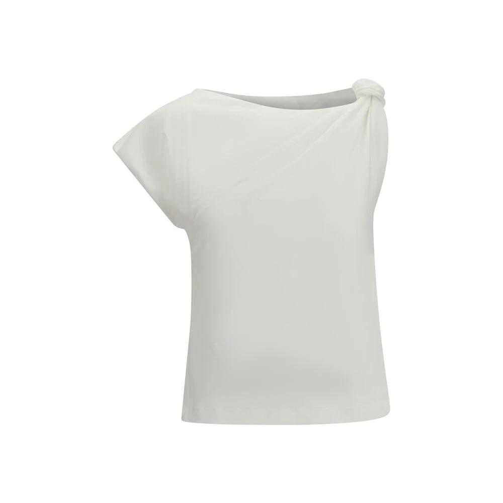 PINKO Sample Sale PINKO White Cotton Sleeveles T-Shirt - | Designer outlet