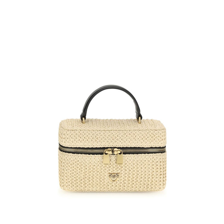 PINKO Beige Raffia Handbag