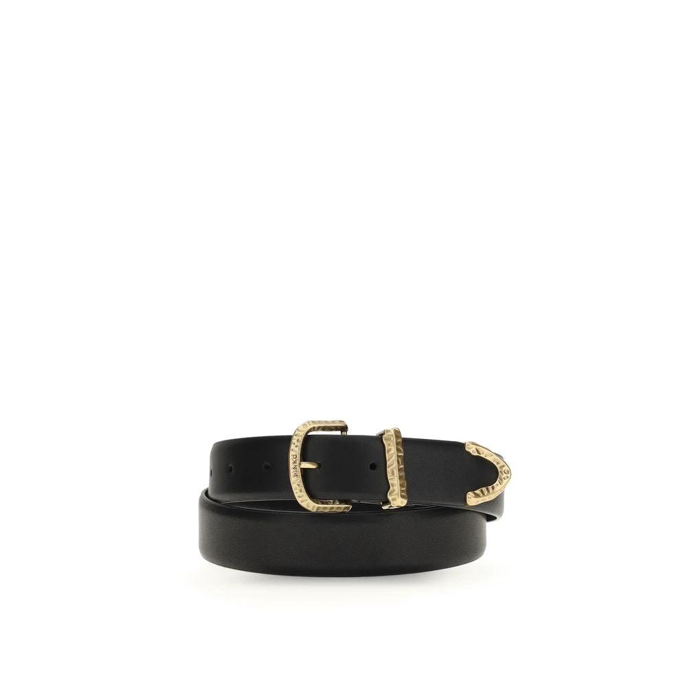 PINKO Sample Sale PINKO Black Calf Leather Bos Taurus Regular Belt - | Designer outlet