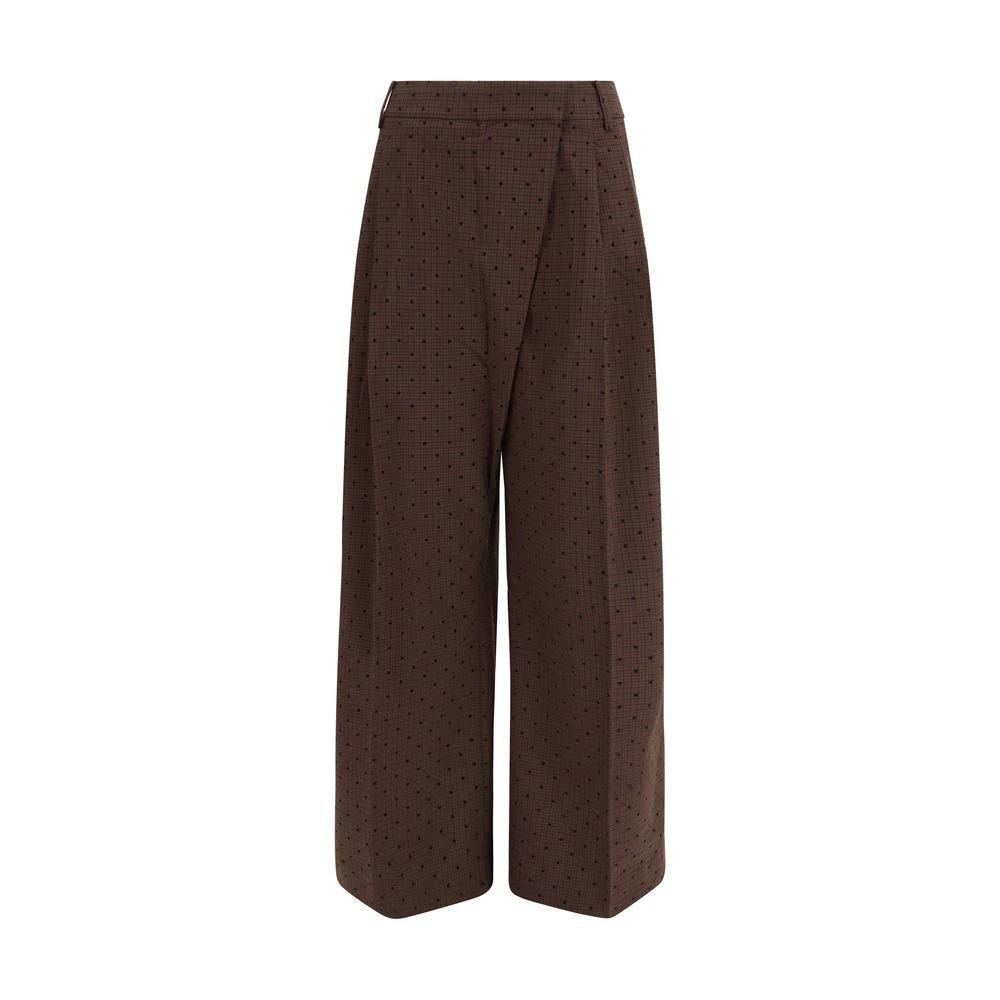 Ganni Sample Sale Ganni Brown Elastane Casual Pants - | Designer outlet