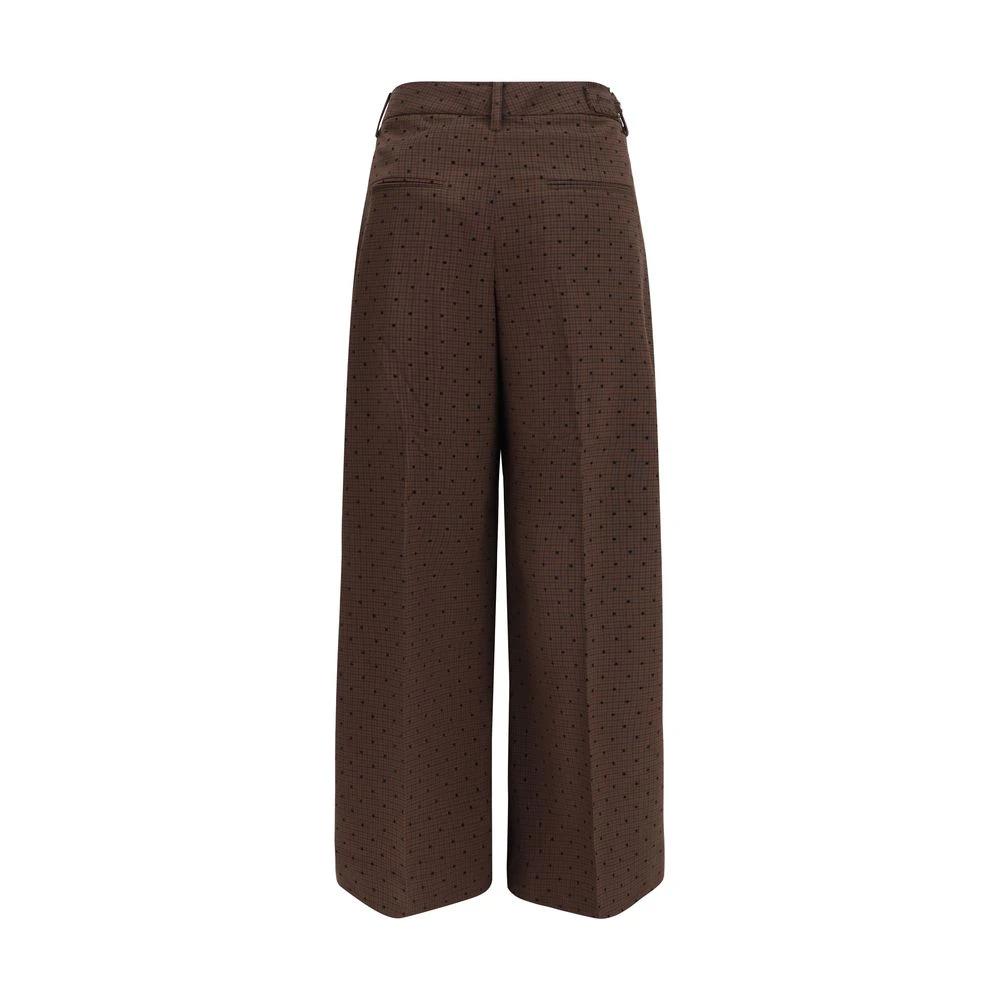 Ganni Sample Sale Ganni Brown Elastane Casual Pants - | Designer outlet
