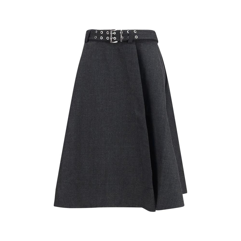Ganni Sample Sale Ganni Gray Recycled Polyester Long Skirt - | Designer outlet