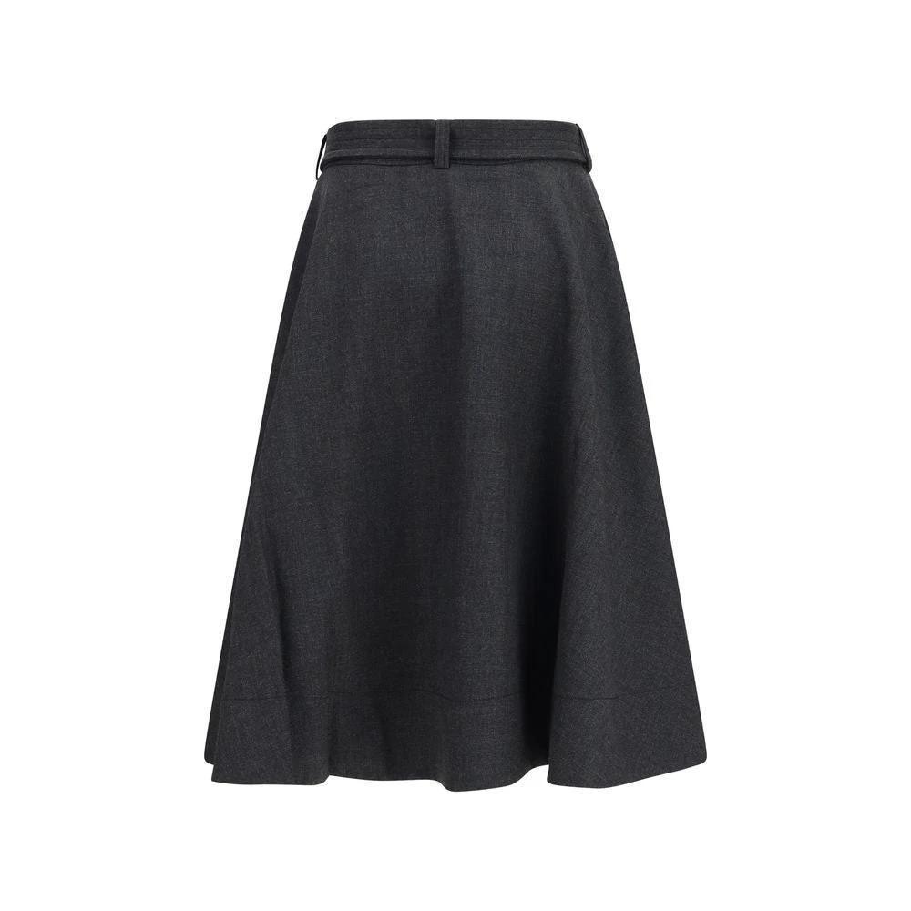 Ganni Sample Sale Ganni Gray Recycled Polyester Long Skirt - | Designer outlet