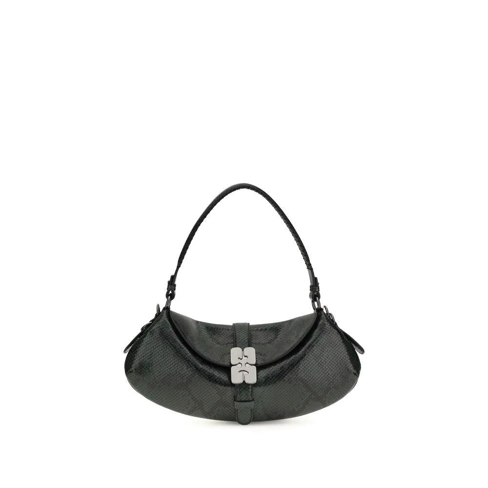 Ganni Sample Sale Ganni Blue Recycled Leather Shoulder Bag - | Designer outlet