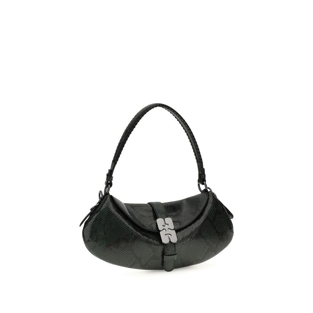 Ganni Sample Sale Ganni Blue Recycled Leather Shoulder Bag - | Designer outlet