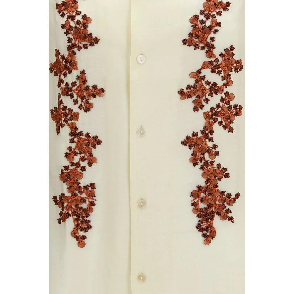 Baziszt Sample Sale Baziszt Bicolor Cotton Pattern Shirt - | Designer outlet