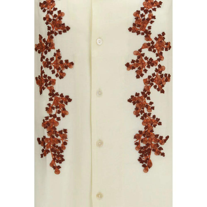 Baziszt Sample Sale Baziszt Bicolor Cotton Pattern Shirt - | Designer outlet