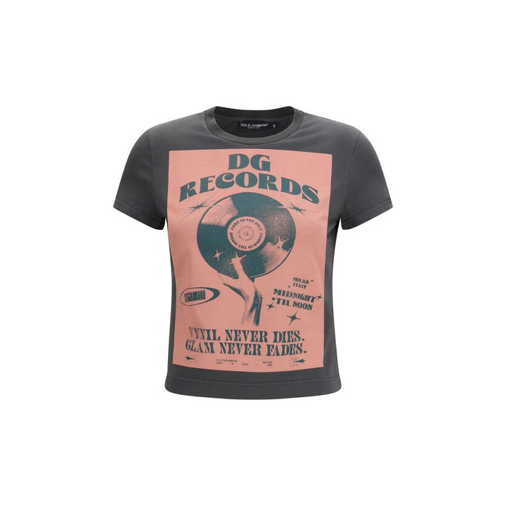 Dolce &amp; Gabbana Gray Cotton T-Shirt