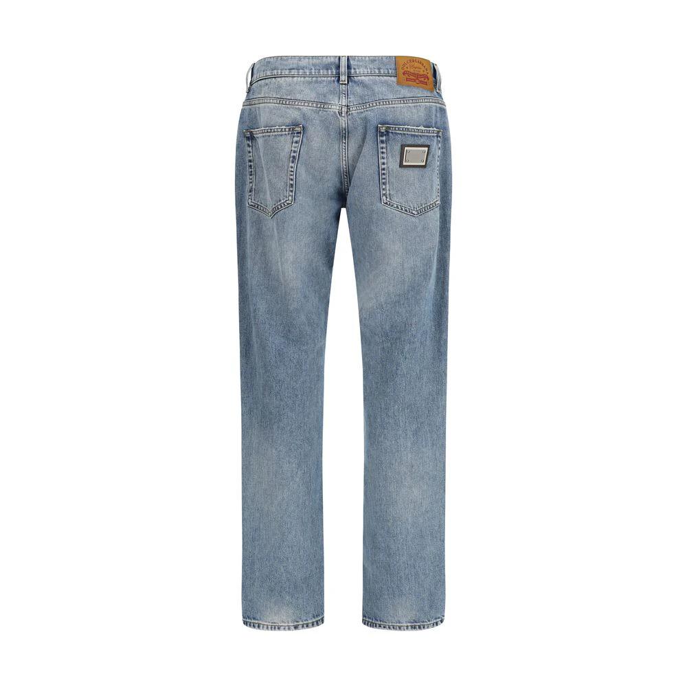 Dolce & Gabbana Sample Sale Dolce & Gabbana Blue Cotton Straight-Leg Jeans - | Designer outlet