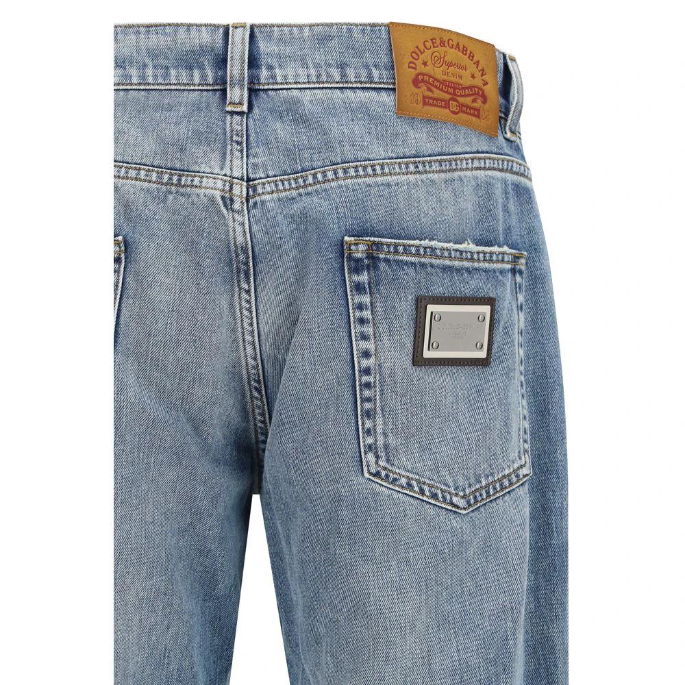 Dolce & Gabbana Sample Sale Dolce & Gabbana Blue Cotton Straight-Leg Jeans - | Designer outlet