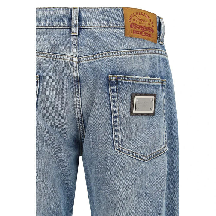 Dolce & Gabbana Sample Sale Dolce & Gabbana Blue Cotton Straight-Leg Jeans - | Designer outlet