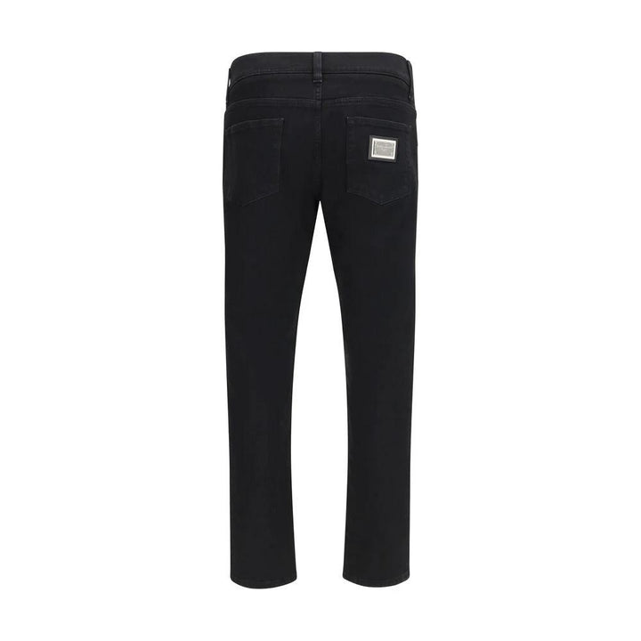 Dolce & Gabbana Black Cotton Slim Fit Jeans