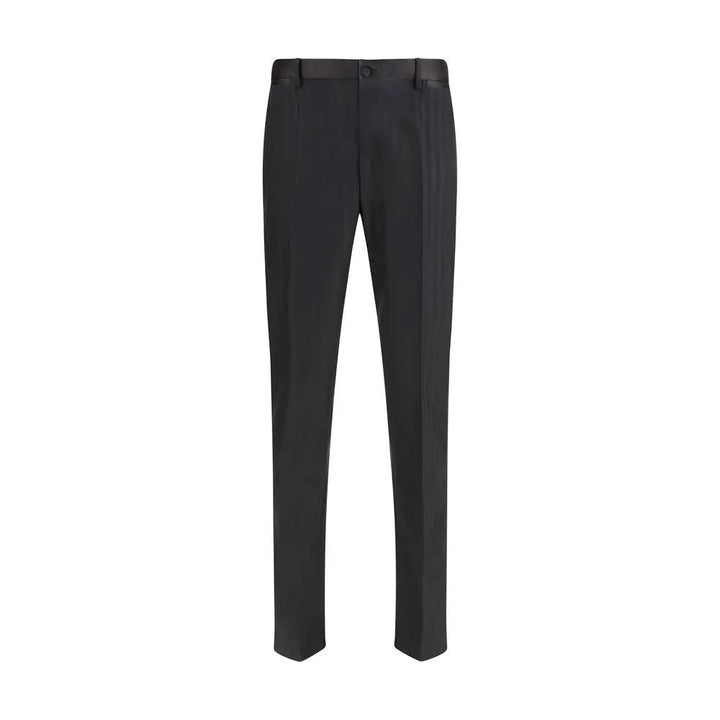 Dolce &amp; Gabbana Black Wool Oves Aries Dress Pants
