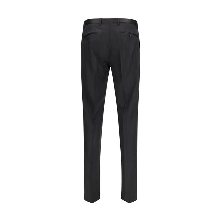 Dolce &amp; Gabbana Black Wool Oves Aries Dress Pants