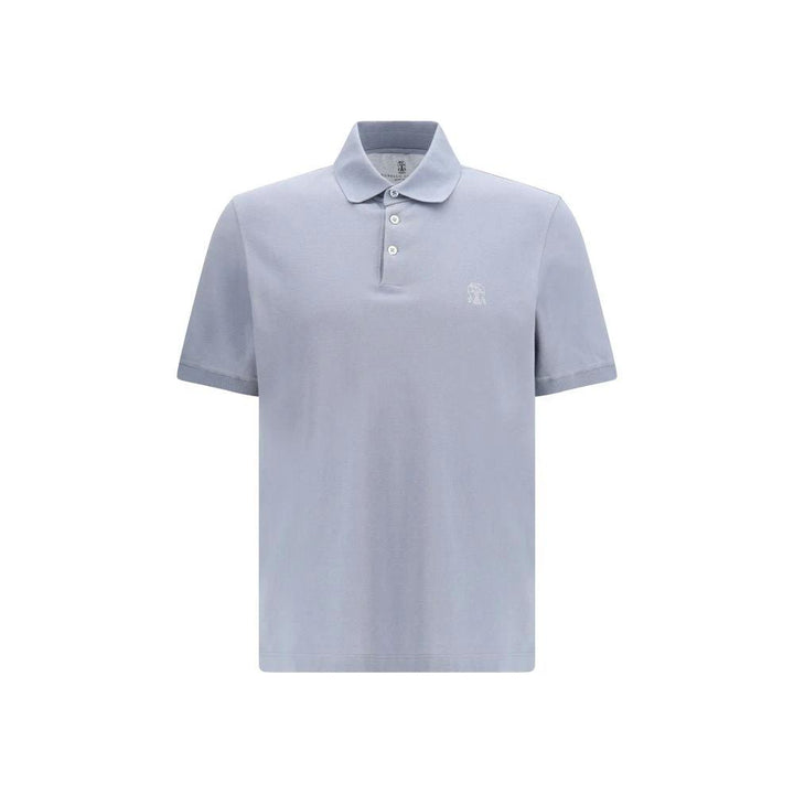 Brunello Cucinelli Sample Sale Brunello Cucinelli Blue Cotton Polo Shirt - | Designer outlet