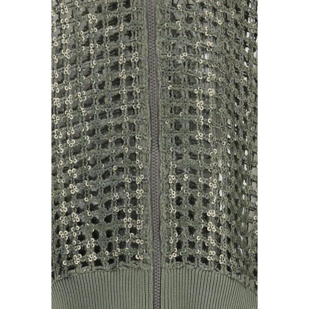 Brunello Cucinelli Sample Sale Brunello Cucinelli Bicolor Silk Bomber - | Designer outlet