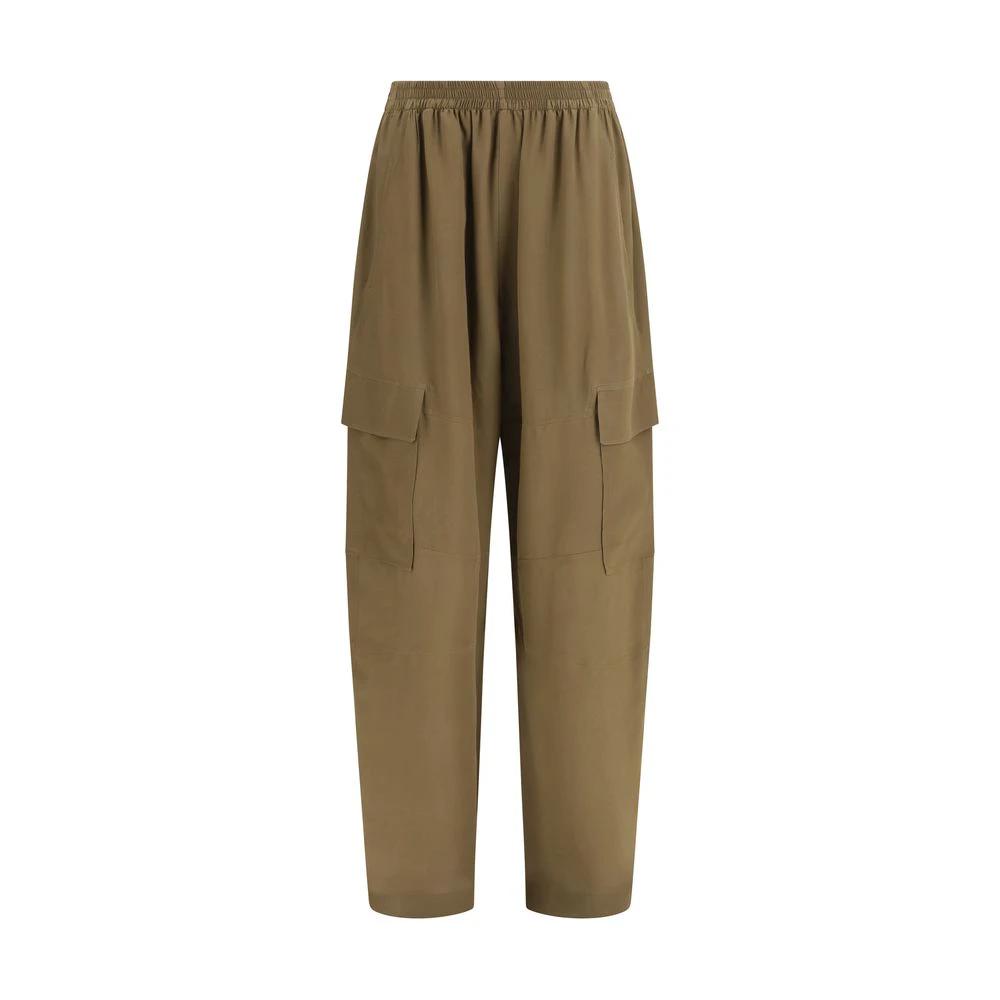 Petar Petrov Sample Sale Petar Petrov Brown Silk Cargo Pants - | Designer outlet