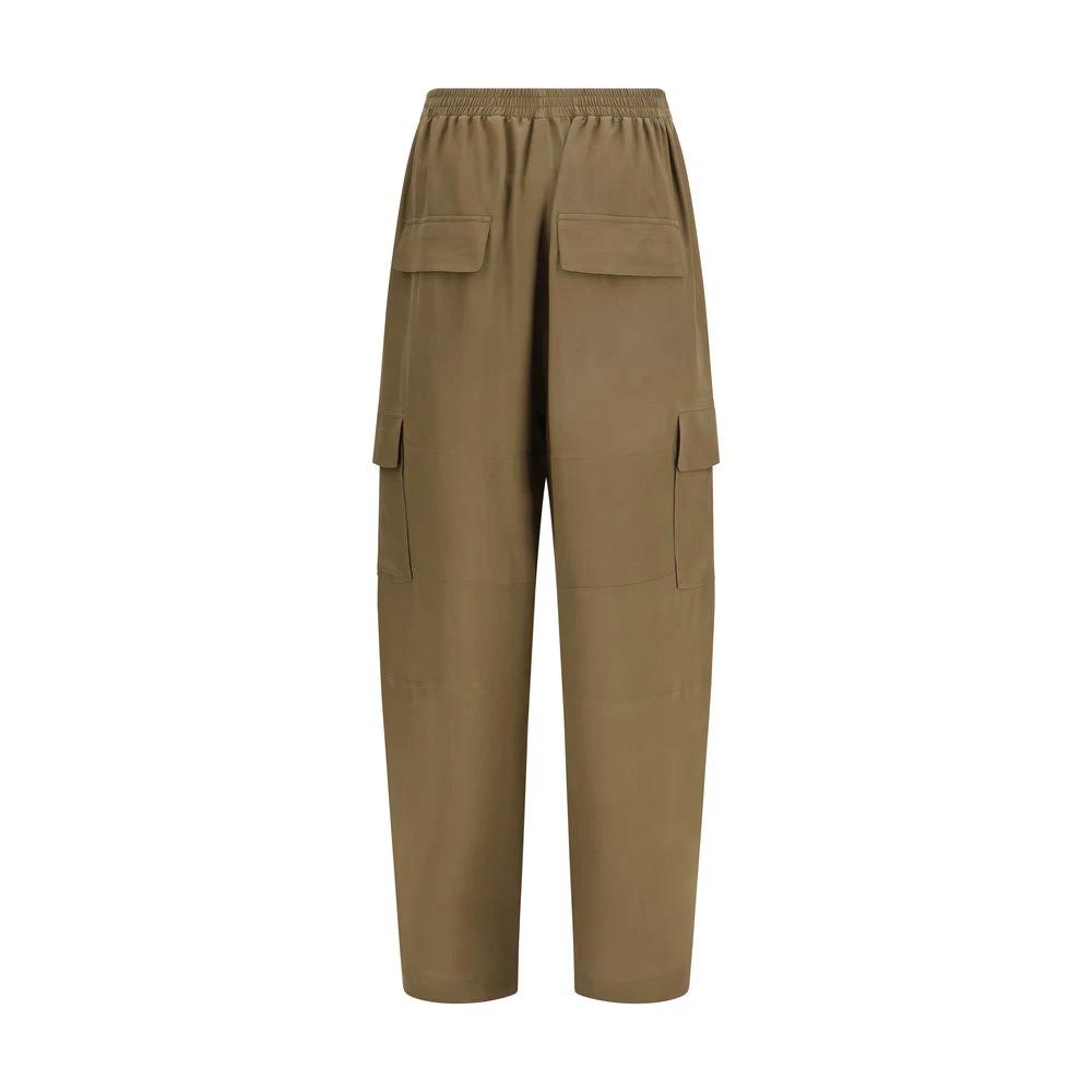 Petar Petrov Sample Sale Petar Petrov Brown Silk Cargo Pants - | Designer outlet