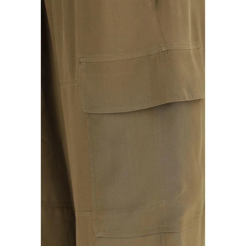 Petar Petrov Sample Sale Petar Petrov Brown Silk Cargo Pants - | Designer outlet