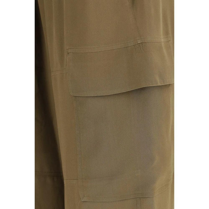 Petar Petrov Sample Sale Petar Petrov Brown Silk Cargo Pants - | Designer outlet
