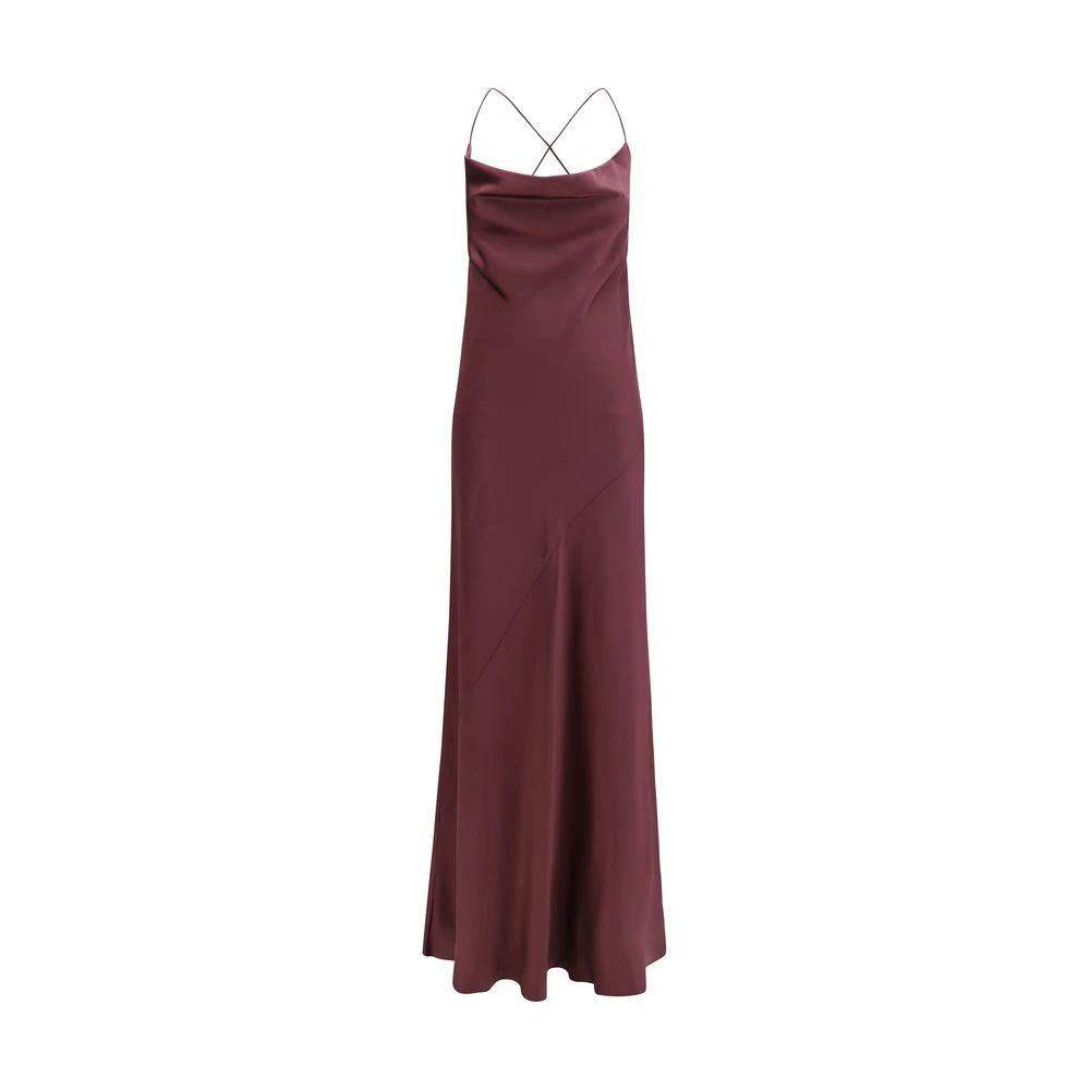 PINKO Sample Sale PINKO Bordeaux Marabou Casual Dress - | Designer outlet