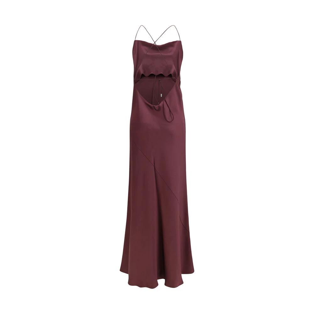 PINKO Sample Sale PINKO Bordeaux Marabou Casual Dress - | Designer outlet