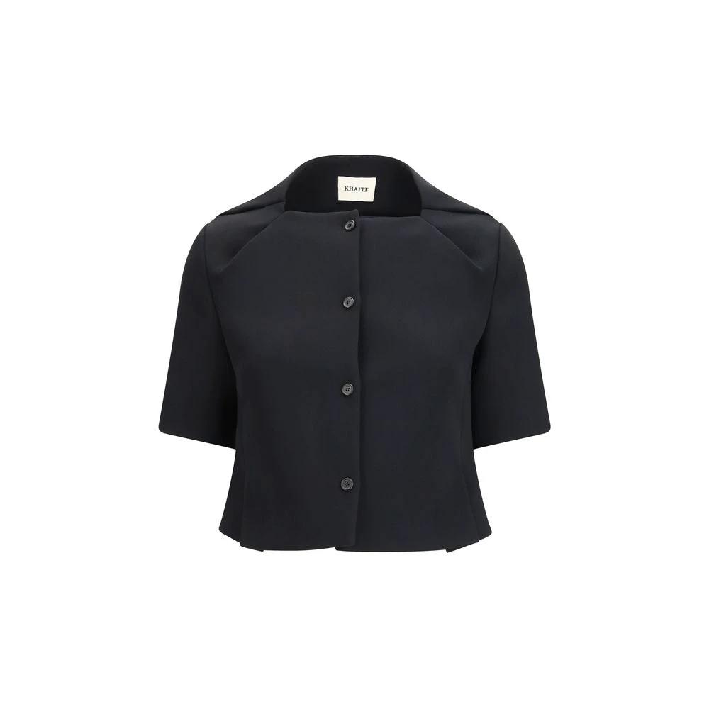 Khaite Sample Sale Khaite Black Polyester Biker Jacket - | Designer outlet