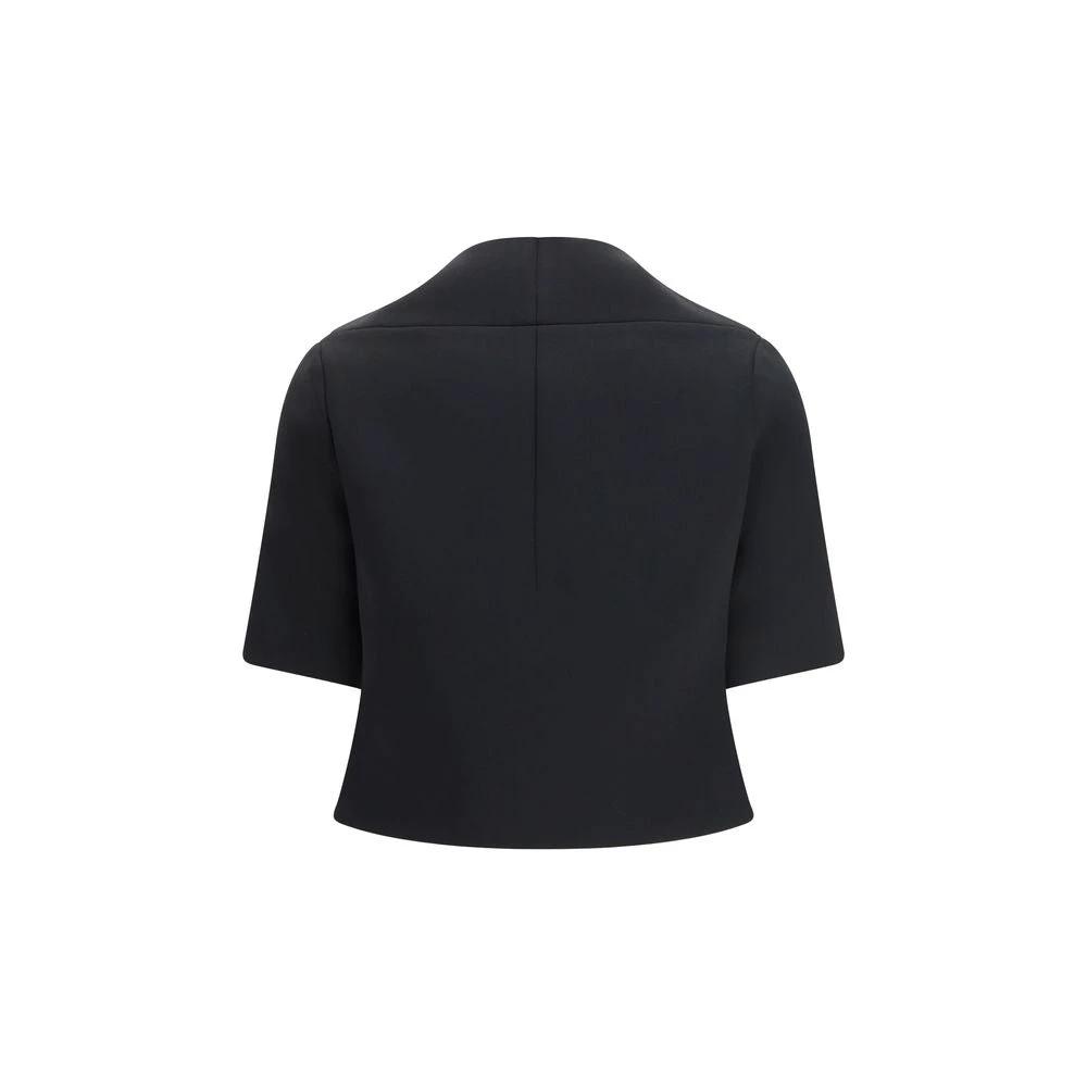 Khaite Sample Sale Khaite Black Polyester Biker Jacket - | Designer outlet