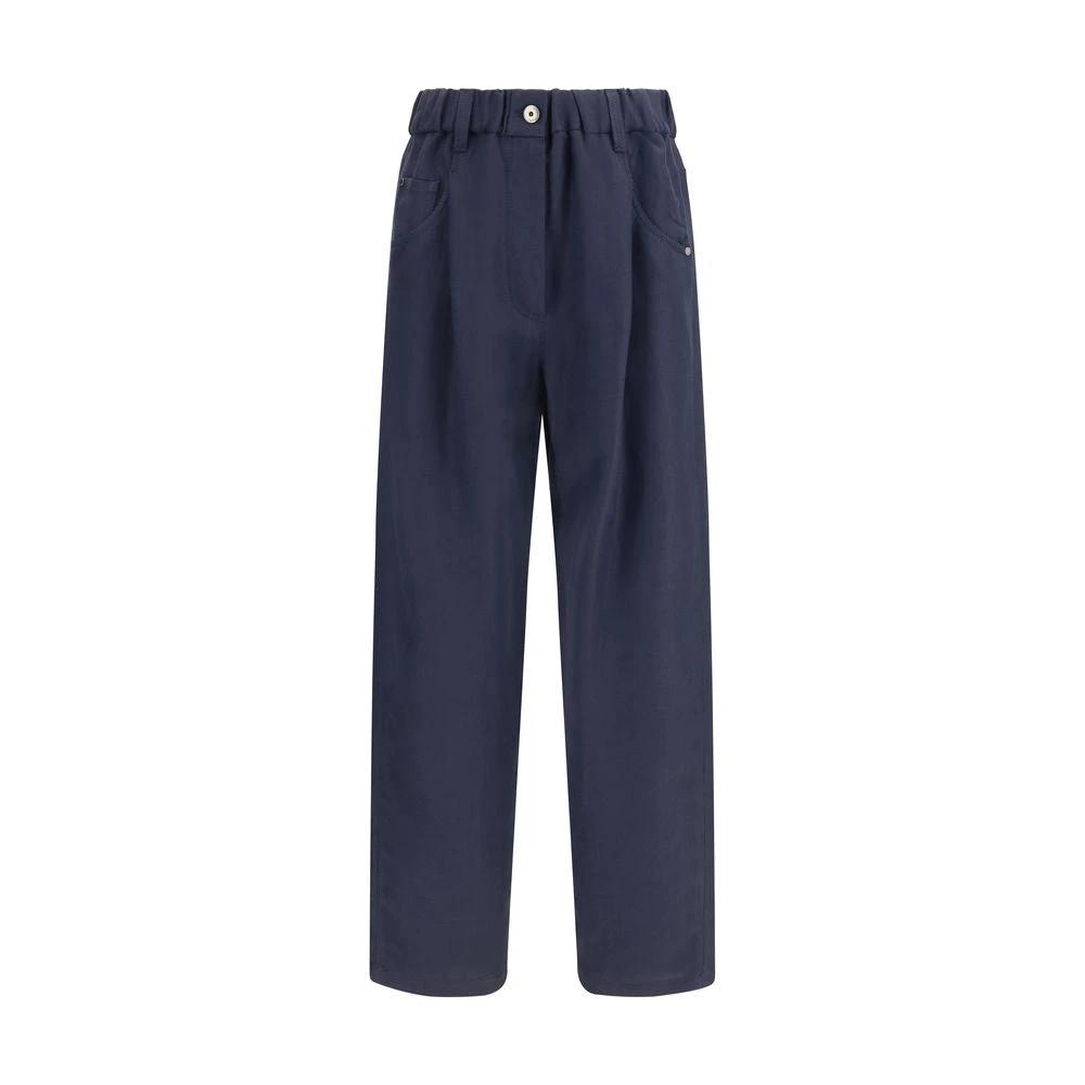 Brunello Cucinelli Sample Sale Brunello Cucinelli Blue Viscose Casual Pants - | Designer outlet