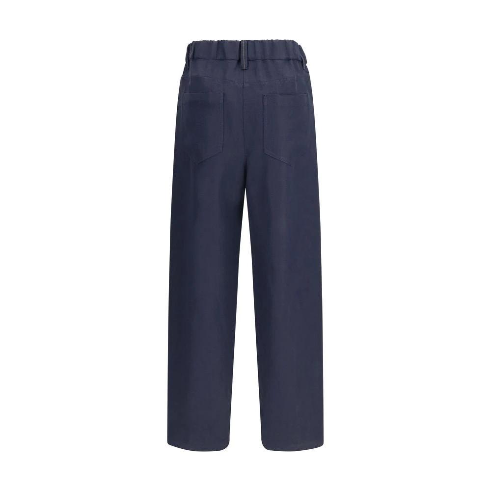 Brunello Cucinelli Sample Sale Brunello Cucinelli Blue Viscose Casual Pants - | Designer outlet
