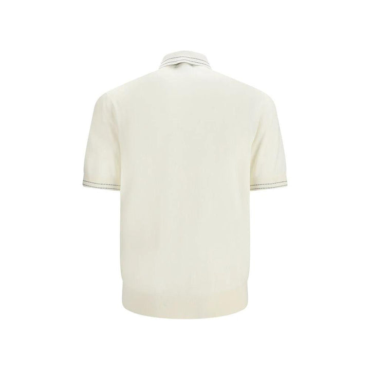 Dolce &amp; Gabbana Sample Sale Dolce &amp; Gabbana Beige Silk Polo Shirt - | Designer outlet