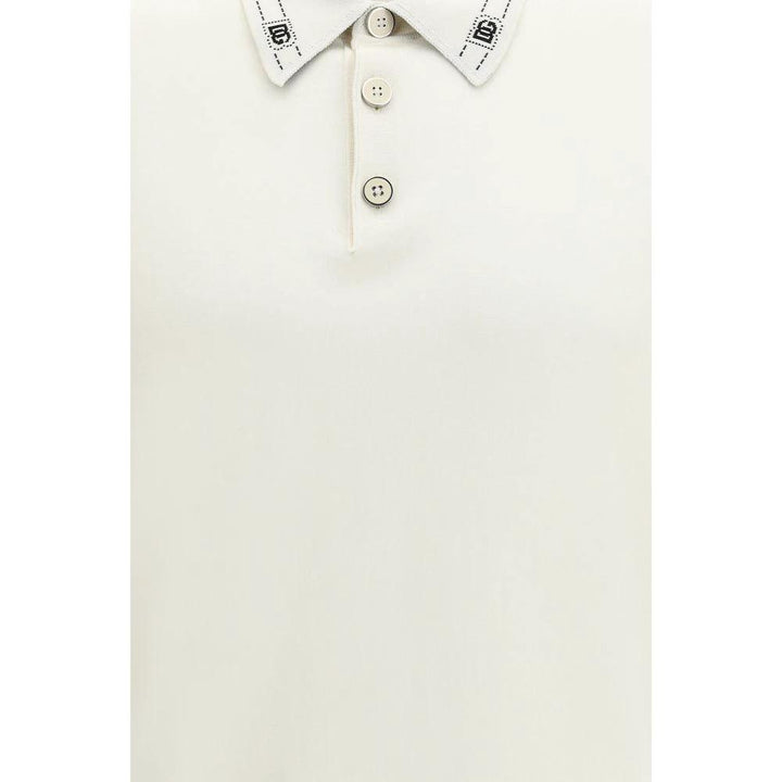 Dolce &amp; Gabbana Sample Sale Dolce &amp; Gabbana Beige Silk Polo Shirt - | Designer outlet