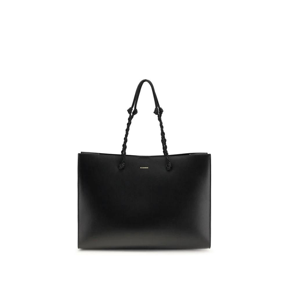 Jil Sander Sample Sale Jil Sander Black Calf Leather Bos Taurus Shoulder Bag - | Designer outlet