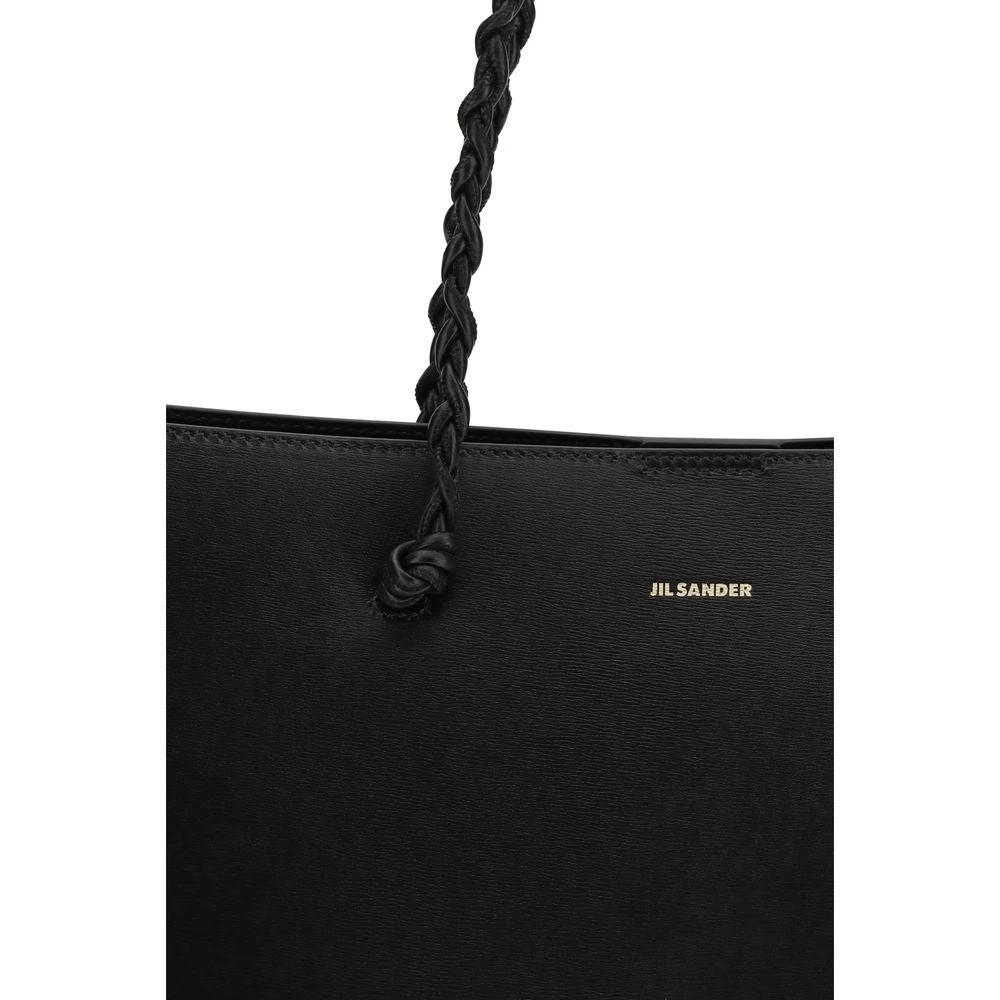 Jil Sander Sample Sale Jil Sander Black Calf Leather Bos Taurus Shoulder Bag - | Designer outlet