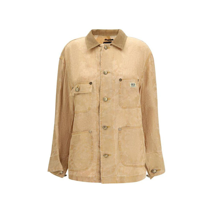 R13 Sample Sale R13 Orange Linen Coat - | Designer outlet