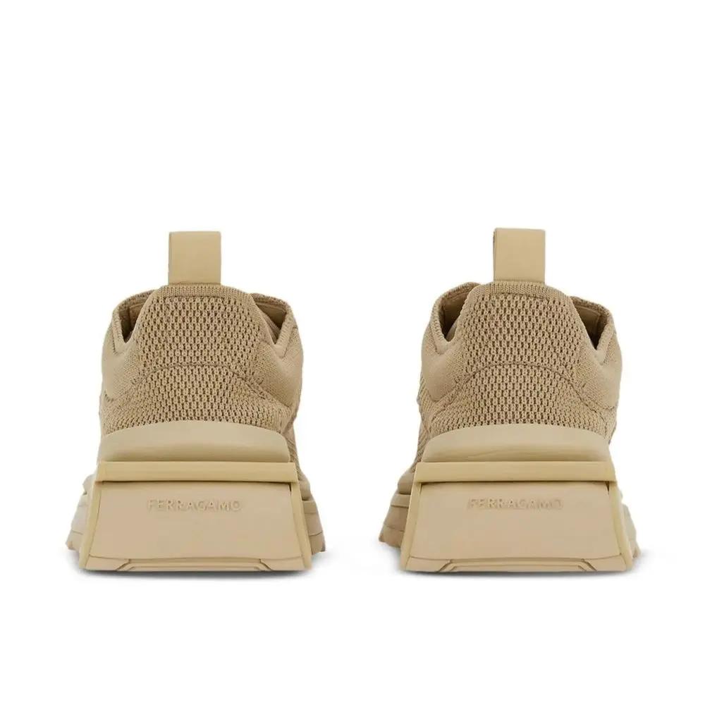 Salvatore Ferragamo Beige Fabric Athletic Sneakers