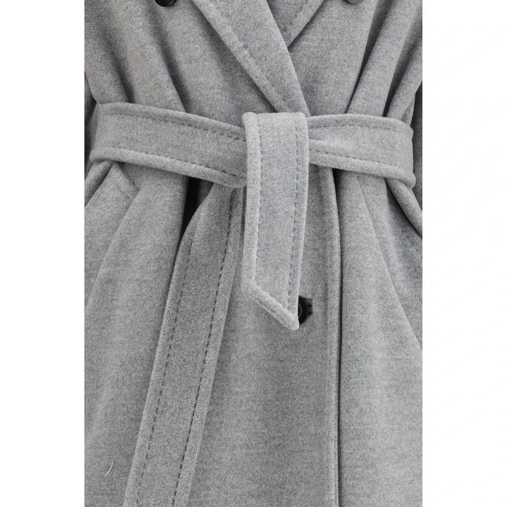 Max Mara Gray Fleece Wool Coat