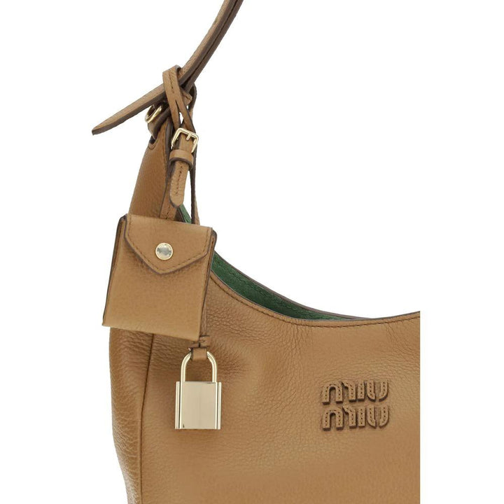 Miu Miu Beige Calf Leather Bos Taurus Shoulder Bag