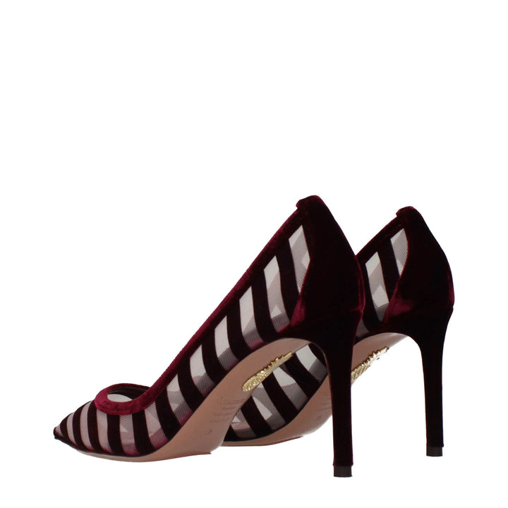 Aquazzura Transparent Velvet Mid Heel Pumps